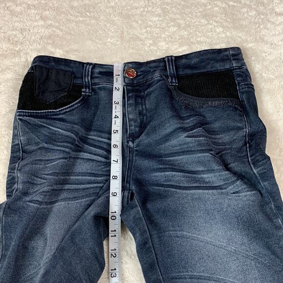 Caikezi Jeans Code embellished pocket straight leg mid rise jeans, 26 - Picture 12 of 15